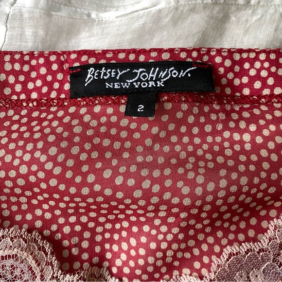 RARE Vintage Betsey Johnson polka dot blouse - Picture 2 of 4